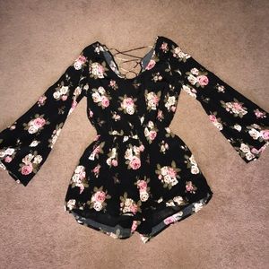 Floral print romper