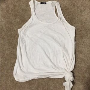 White Racer Back Tank