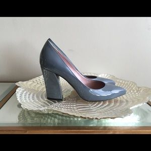 Made in Italy Gray Patent Pumps