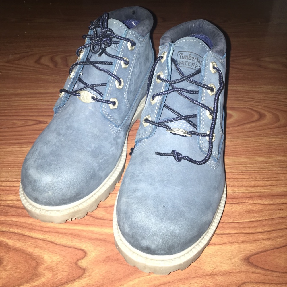 Dark blue timberland boots