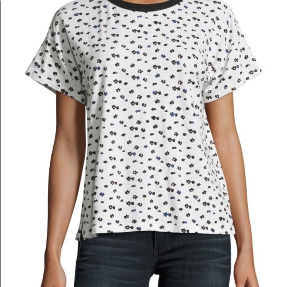 Rag & Bone/JEAN Floral Print crew neck tee