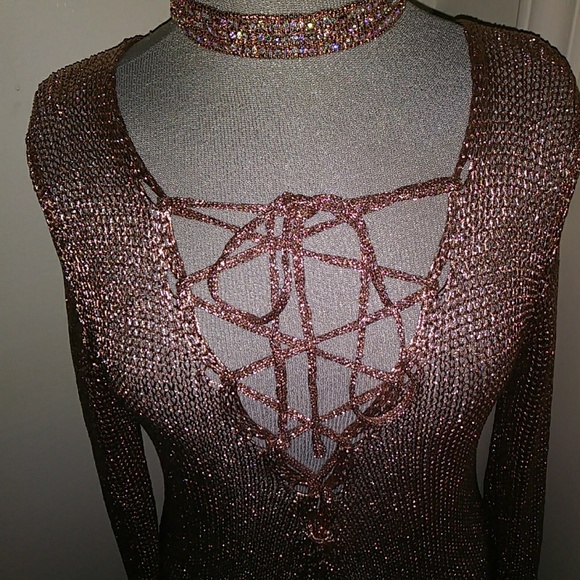 Sexy Metallic Knit Dress....size 2x and 3x - Picture 2 of 4