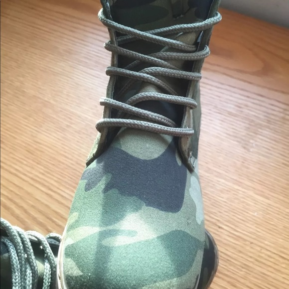 Unisex Kids Camo Combat Boots  flouaget  Size 3 - Picture 6 of 8