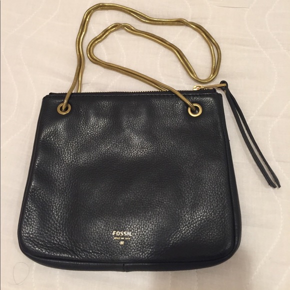 nwt FOSSIL Leather Crossbody - Picture 3 of 8