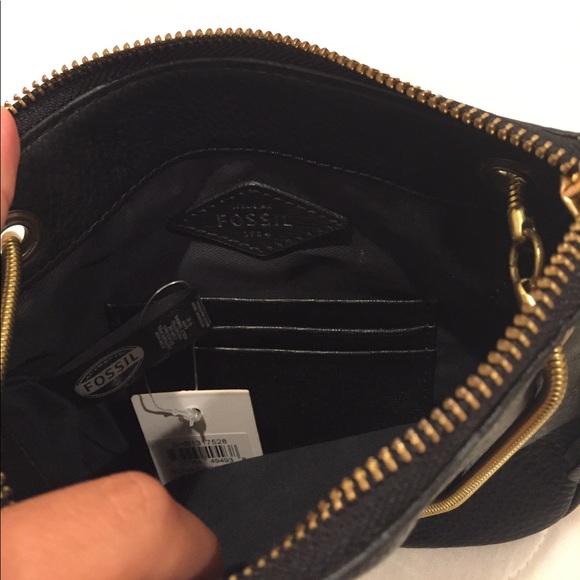 nwt FOSSIL Leather Crossbody - Picture 5 of 8