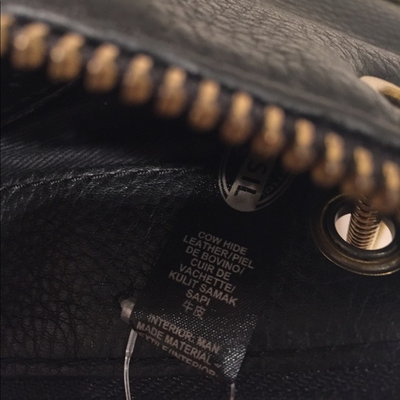 nwt FOSSIL Leather Crossbody - Picture 7 of 8