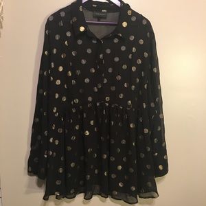 Sheer Polka Dot Top- Lane Bryant