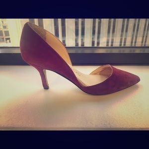 Burgundy suede d'orsy pump