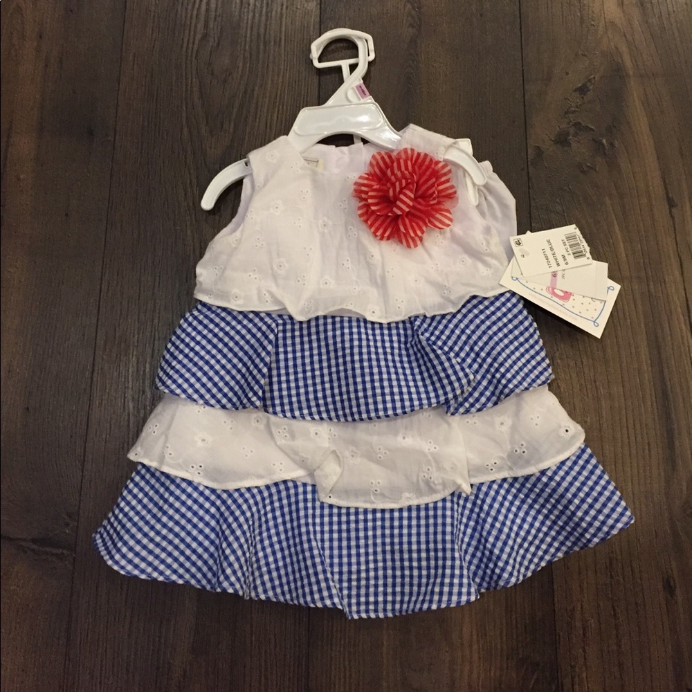 Baby girl dress with diaper cover, size 6-9M