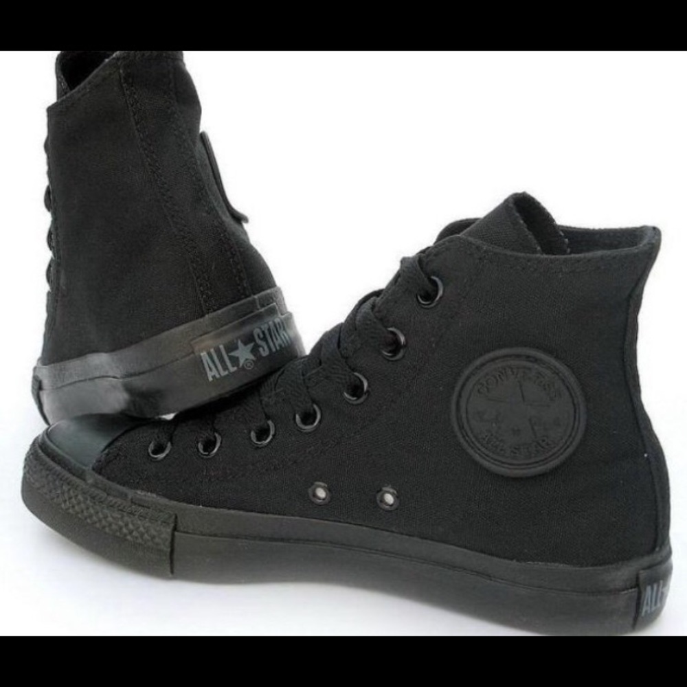 Black high top converse