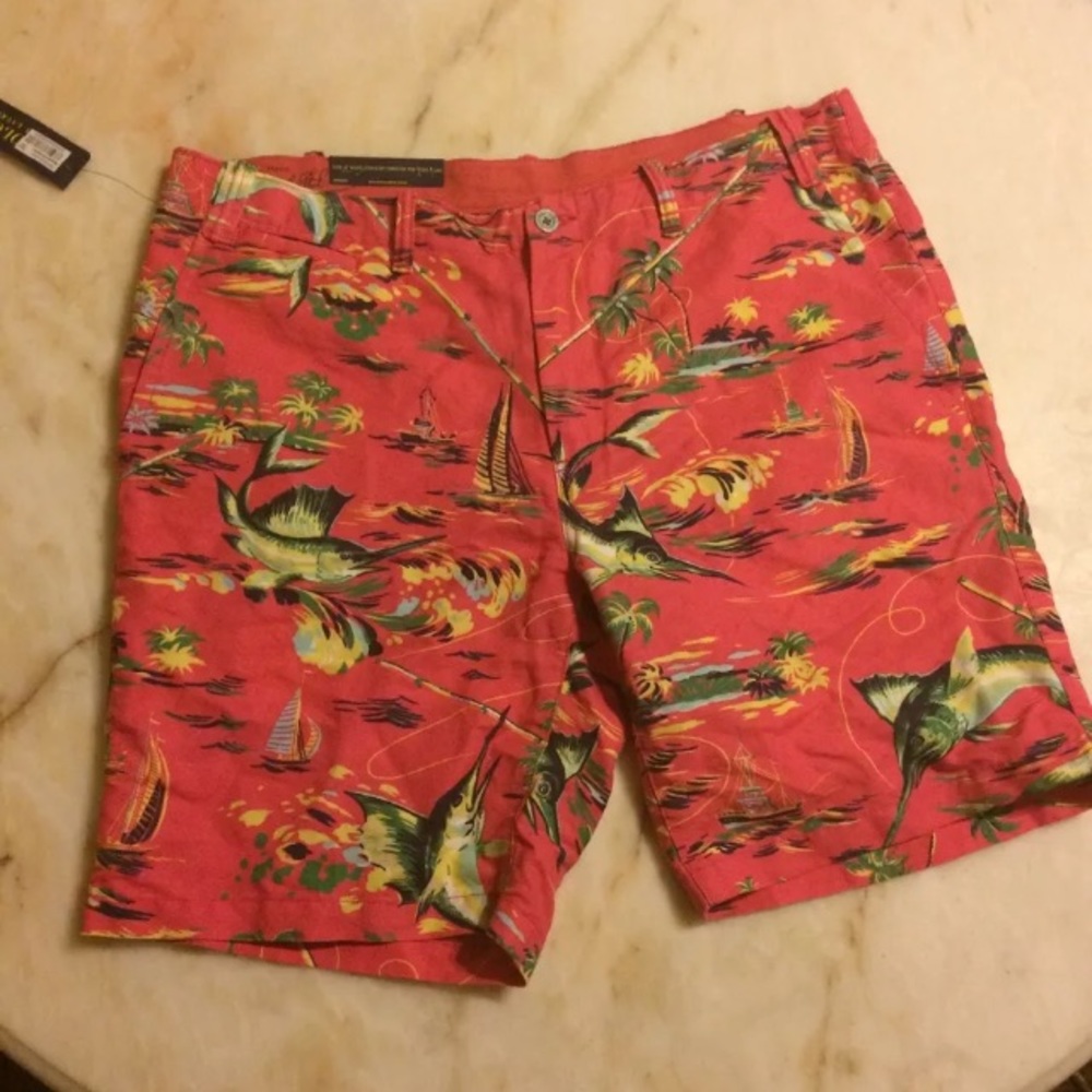 Ralph Lauren Red Marlin Shorts
