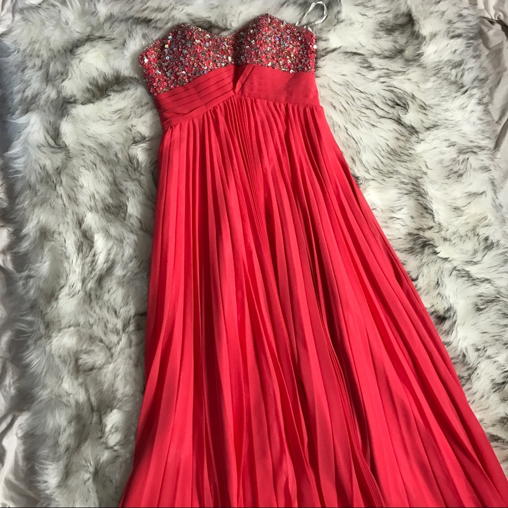 Beaded Bodice Empire Waist Prom dress