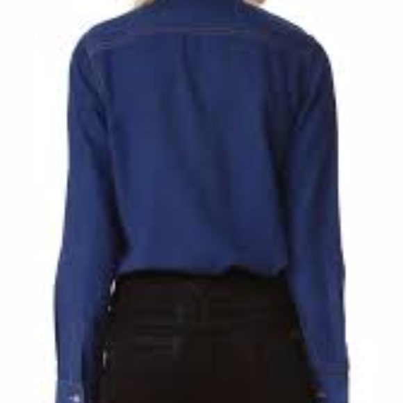 7 For All Mankind  Bow Tie Denim Shirt - Picture 2 of 4