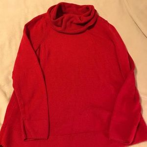Red Cowl-neck Pullover Tunic Sweater by Chico's