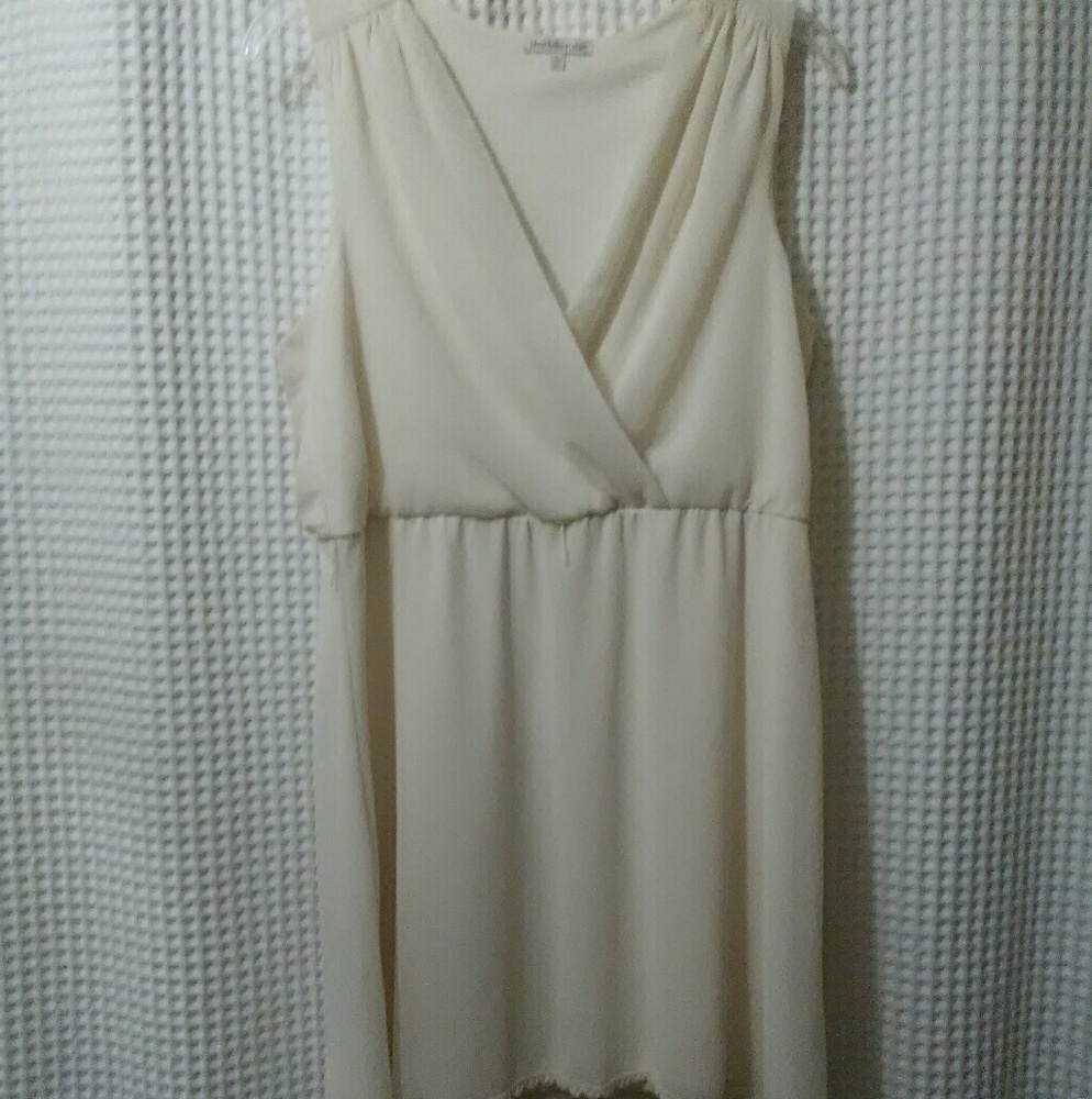 Charlotte Russe Empire Waist V Neck High Low Dress