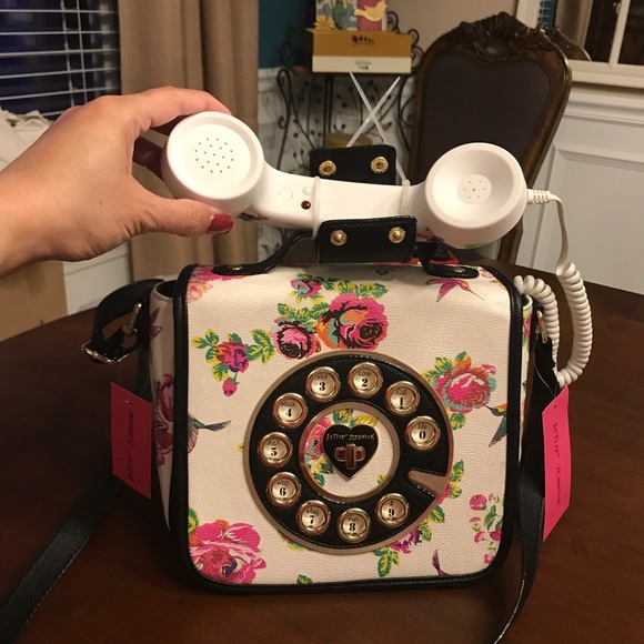 🌲 Betsey Johnson Retro Receiver Headset Crossbody - Picture 2 of 8