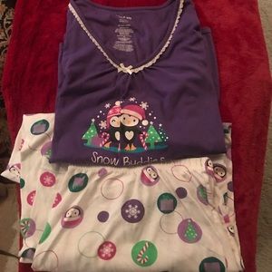 White stag long pj set size 2x