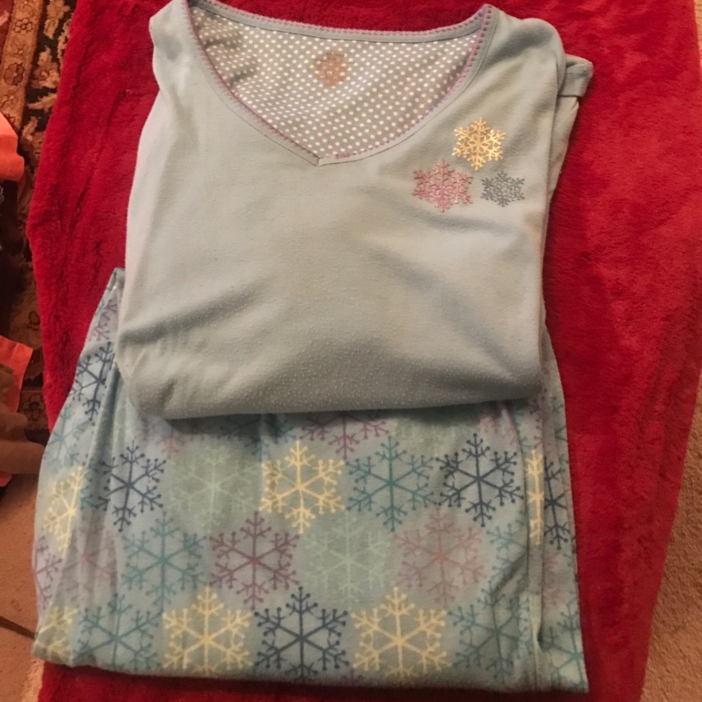 Adonna blue long pj set size 3x