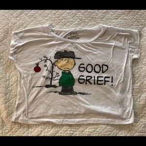 Charlie Brown Christmas cropped tee