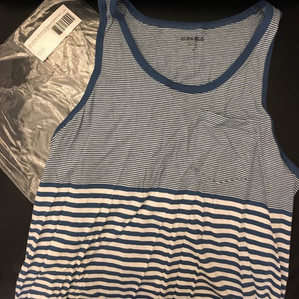 Bonobos Blue / White Striped Tank - New!