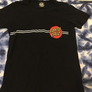 Plain black, small, Santa Cruz top