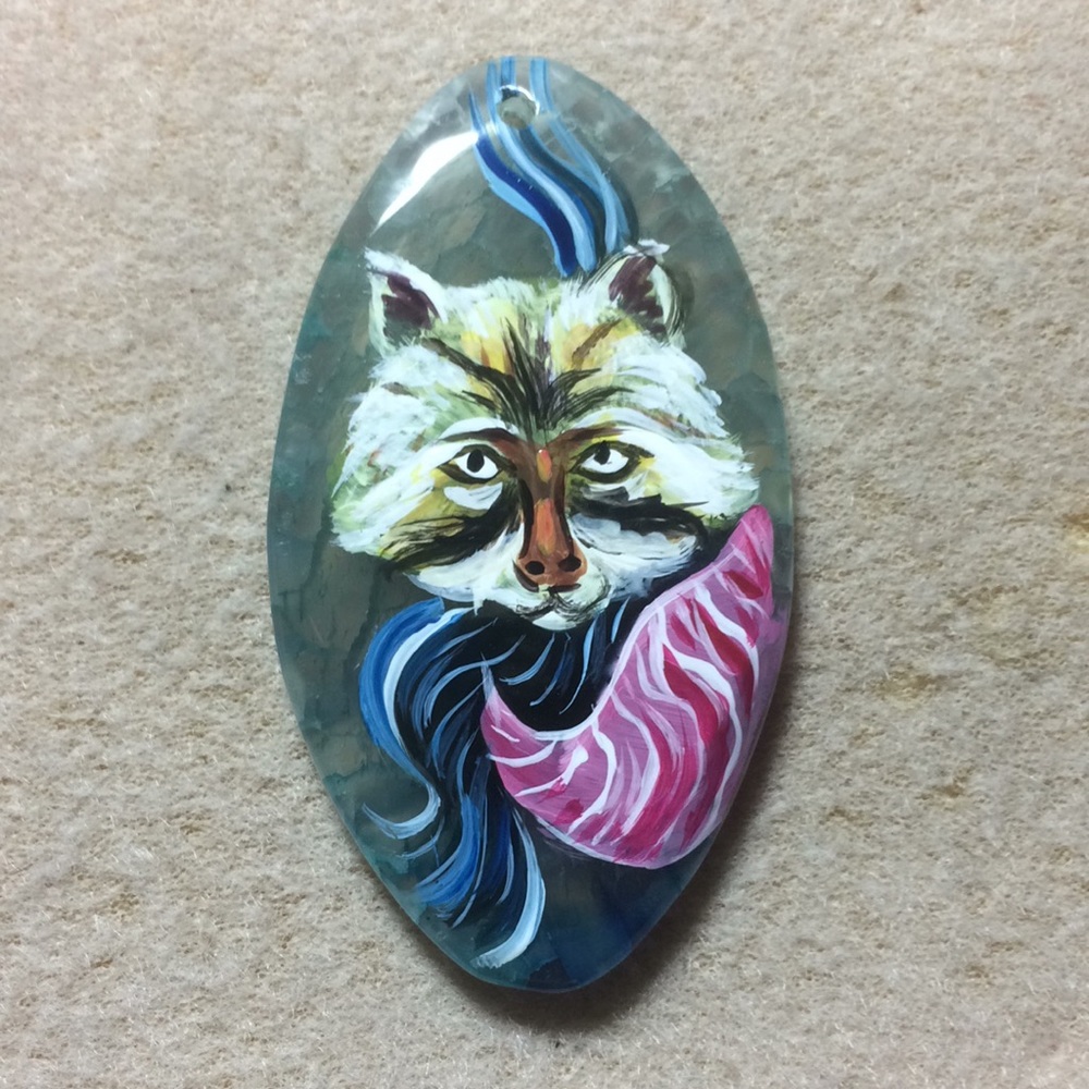 🕉BLACK OBSIDIAN CARVED 🦊 FOX - Picture 7 of 7