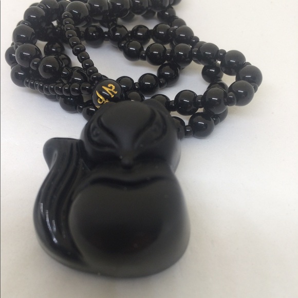 🕉BLACK OBSIDIAN CARVED 🦊 FOX - Picture 5 of 7