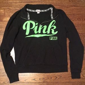 PINK half zipper sweatshirt