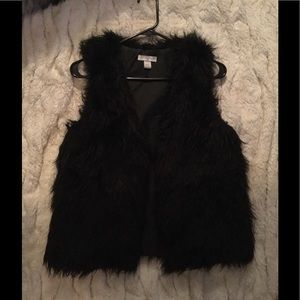 Black Fur Vest
