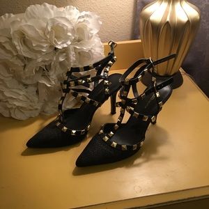 Black and Gold BCBG Heels.