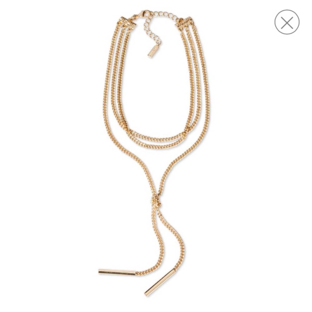 Gold choker layered necklace