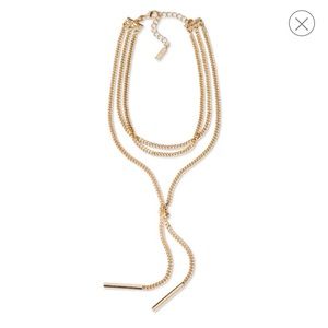 Gold choker layered necklace