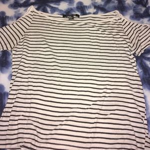 Stripped, cold shoulder top from forever 21