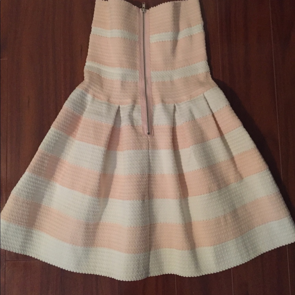 Pink and white bandage dress