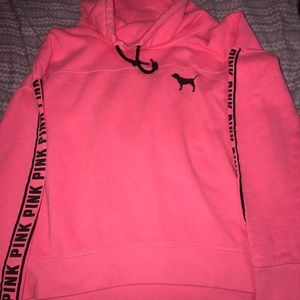 PINK by Victoria Secret hot pink hoodie 🎀