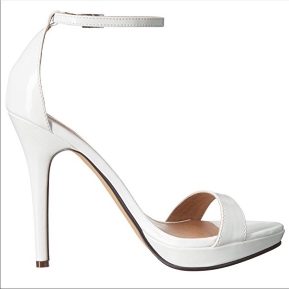 White Strappy Open Toe Heel High Heel Sandal - Picture 2 of 3