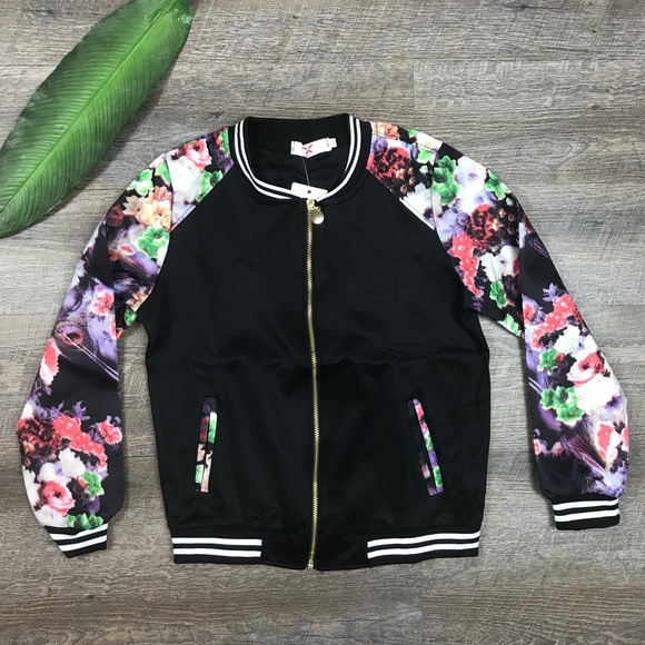 🔥Floral Sleeved Track Jacket - Picture 2 of 6