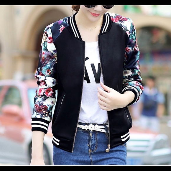 🔥Floral Sleeved Track Jacket - Picture 6 of 6