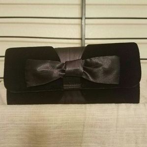 Black velvet evening purse
