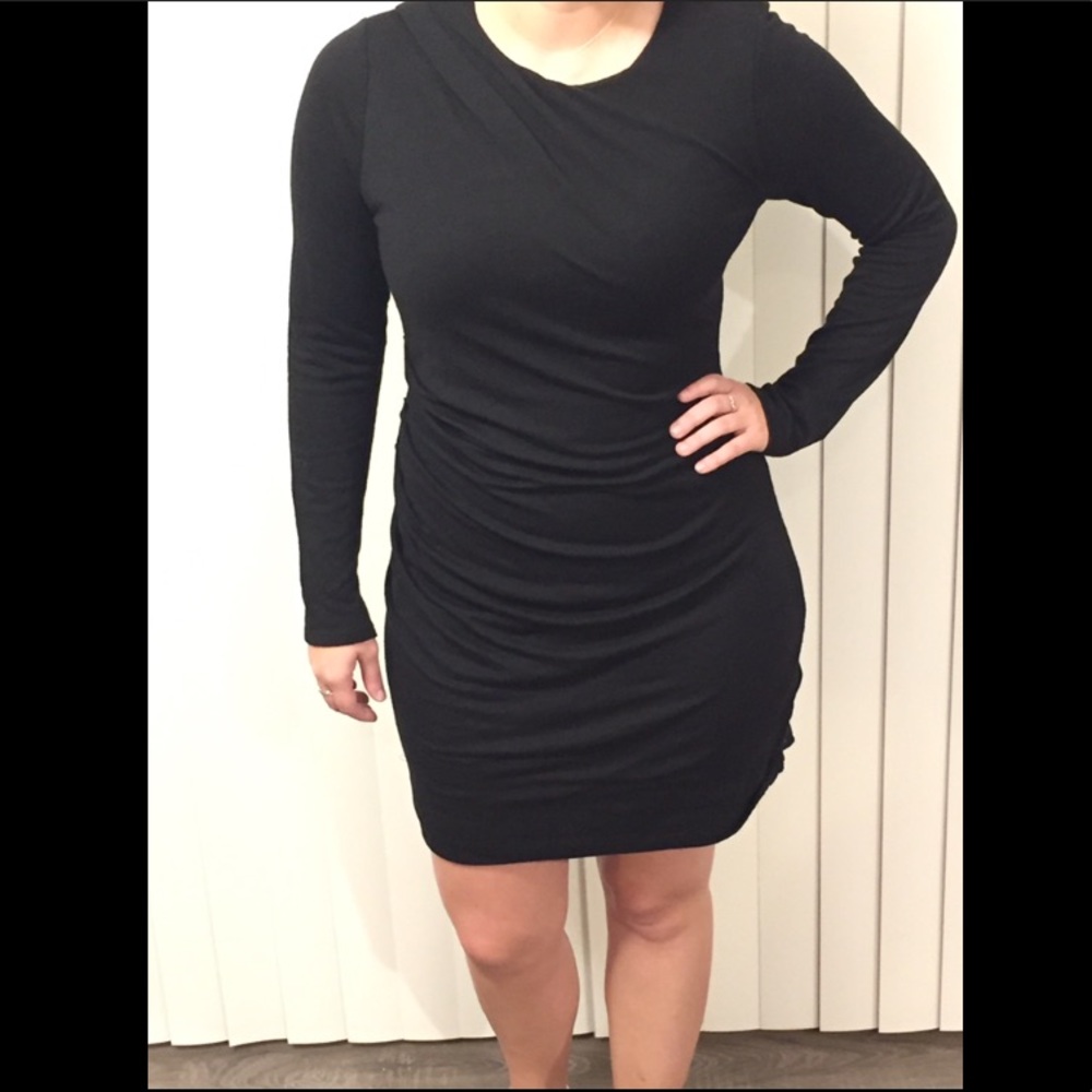 Banana Republic Black ruched dress