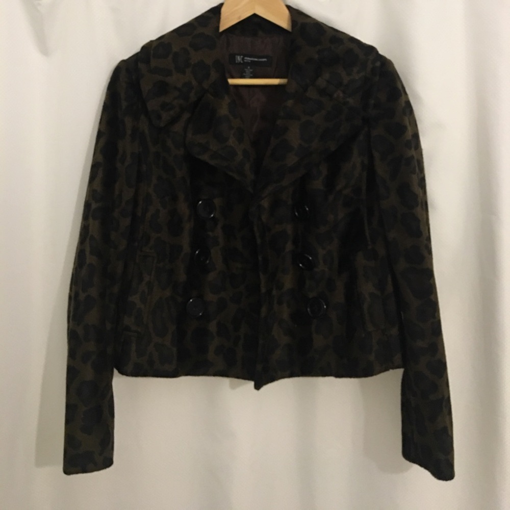 Cheetah print Pea coat