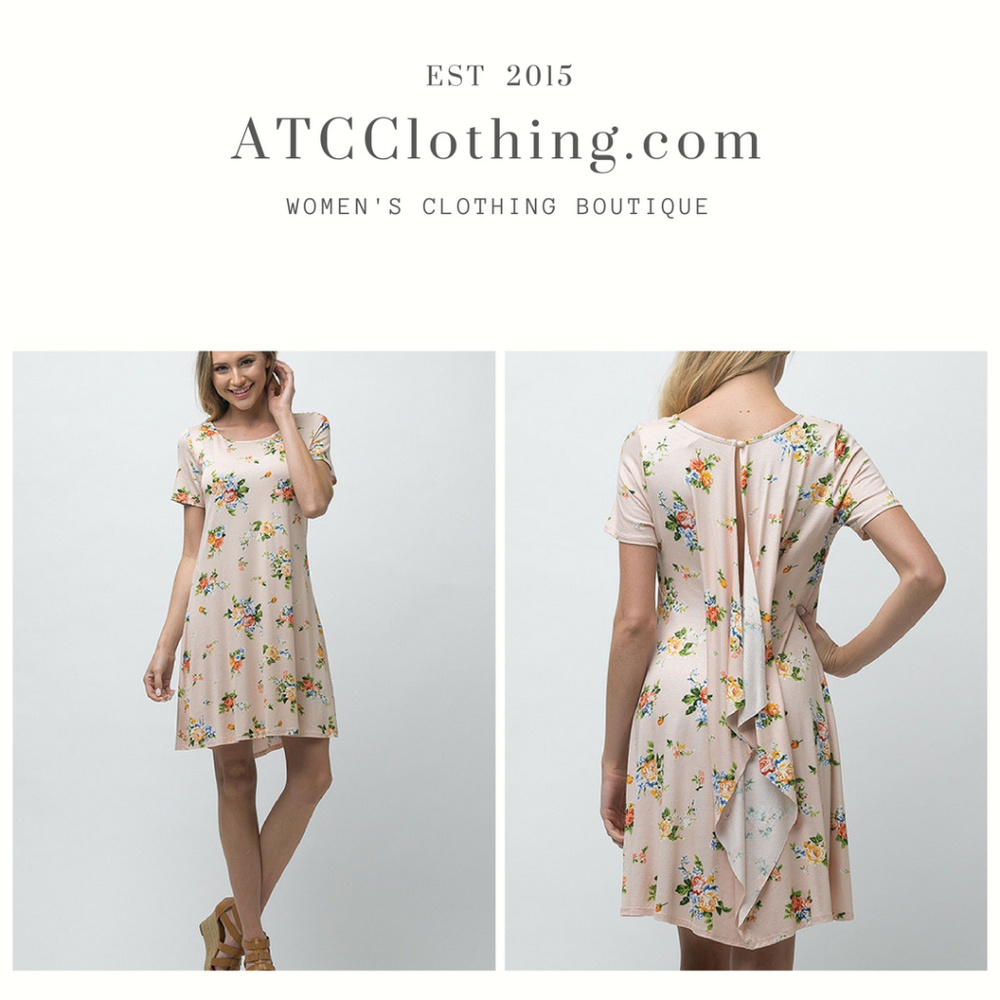 Short Sleeve A Line Dress