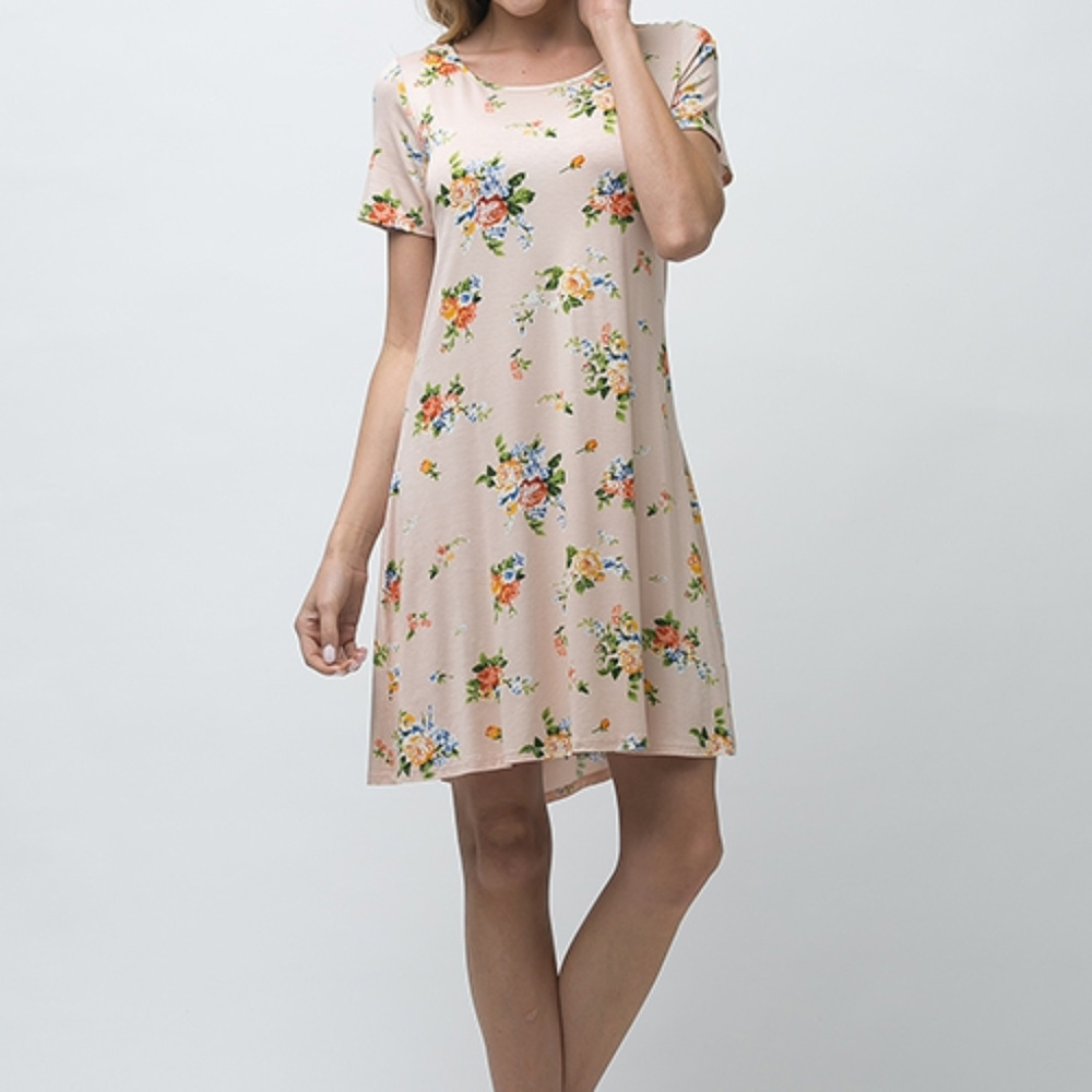 Short Sleeve A Line Dress - Picture 4 of 6