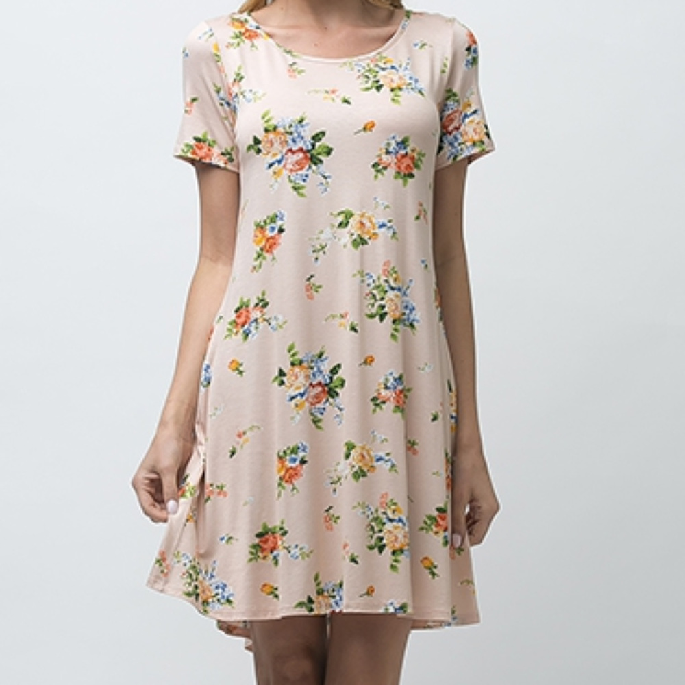 Short Sleeve A Line Dress - Picture 5 of 6