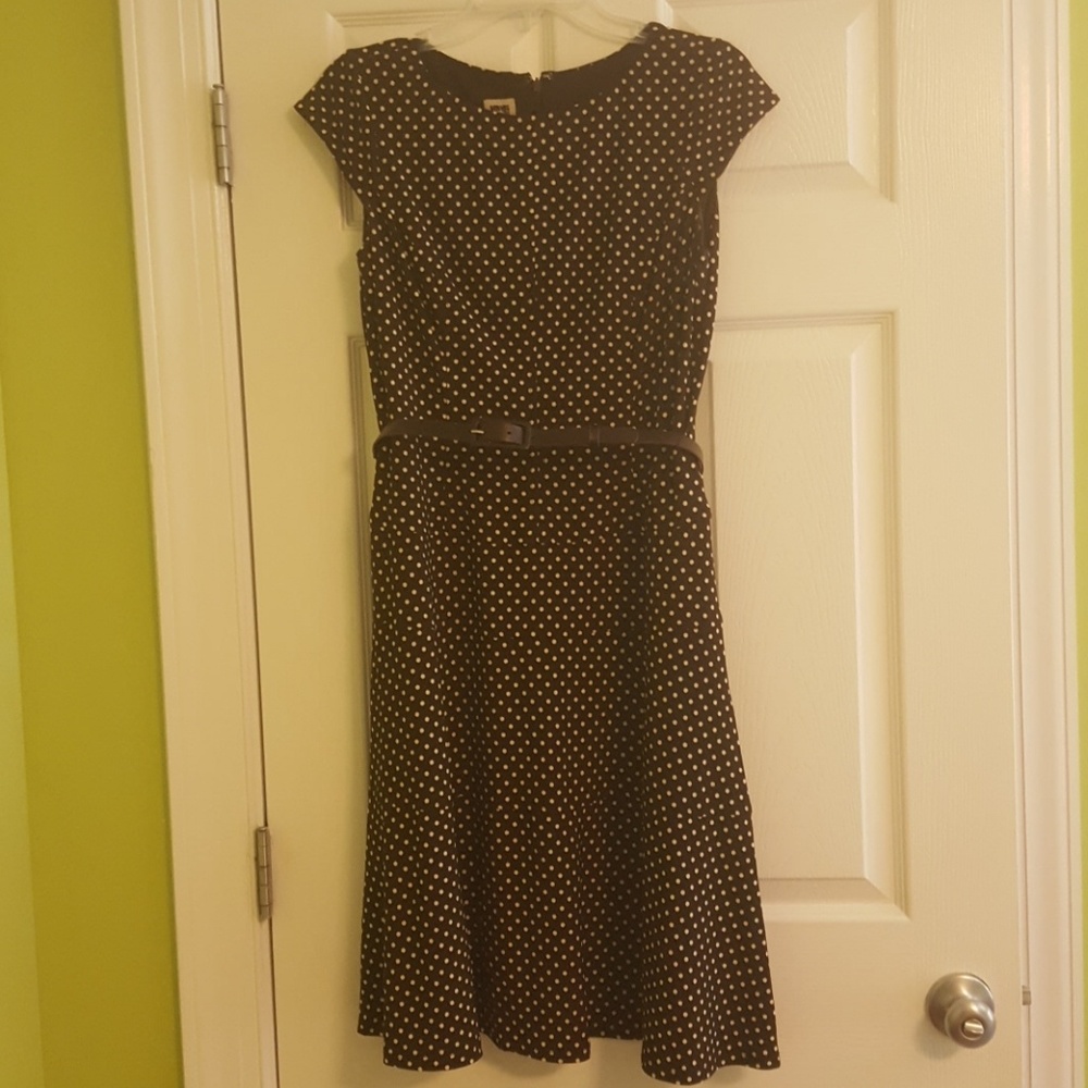 Anne Klein Polka Dot Midi Dress