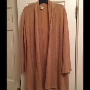 White & Warren Cashmere Traveling Rib Cardigan