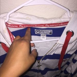 Red White & Blue striped LRG jacket
