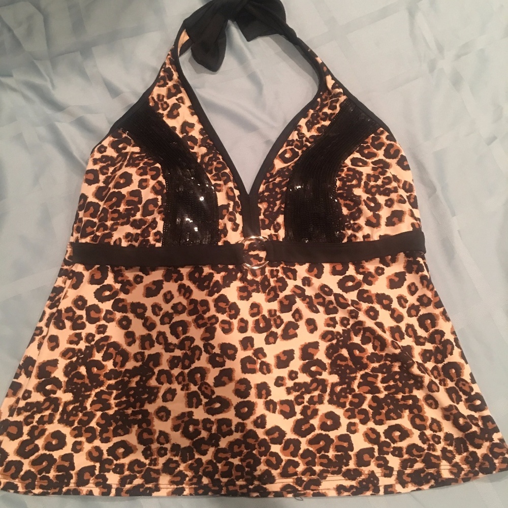 Leopard Torrid Swim Tankini Top