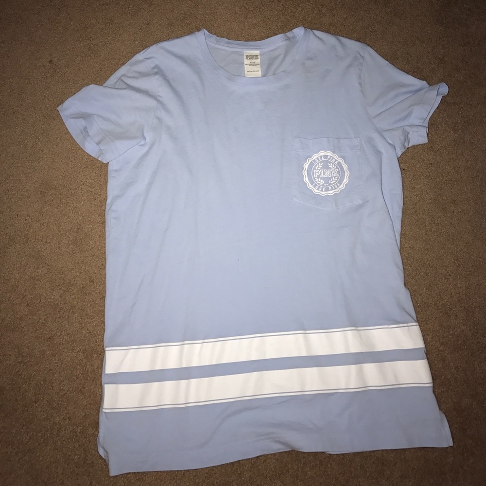 PINK baby blue long shirt