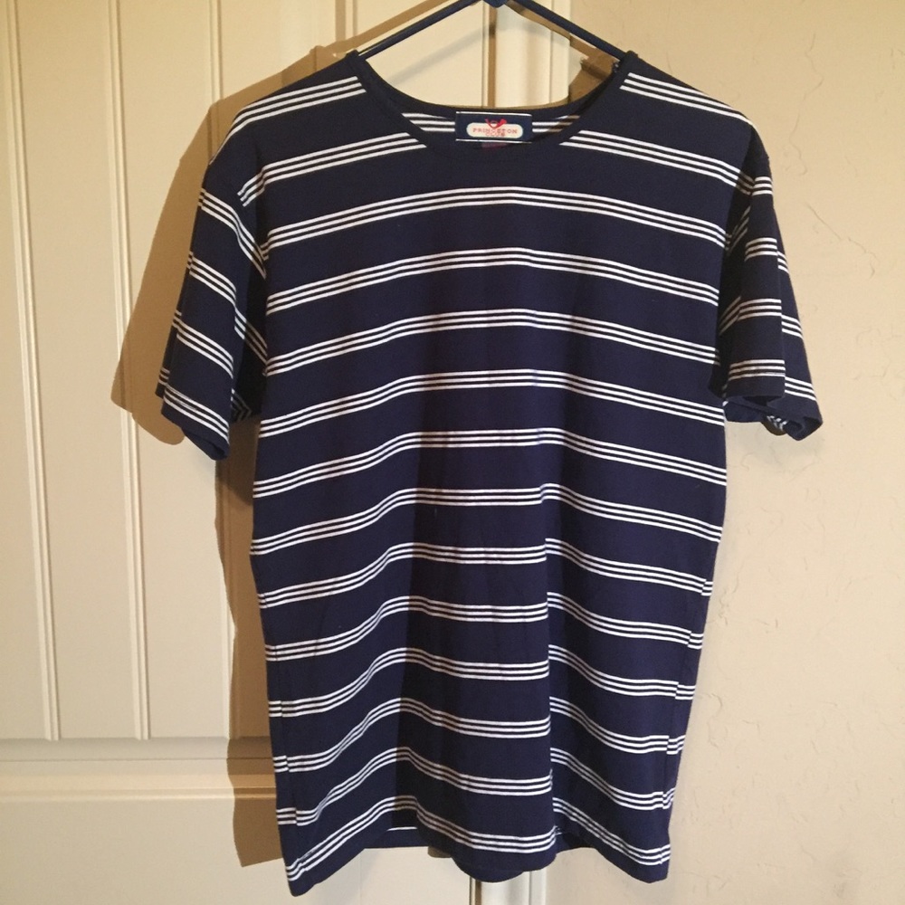 Striped Blue and White Shirt Navy Nautical Tee